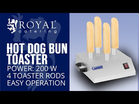 video - Hot Dog Bun Toaster - 4 Skewers