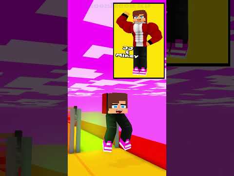 JJ & Mikey and JJ Sister Queen run Challenge MINECRAFT - ANIMATION #animation #shorts #fpyシ