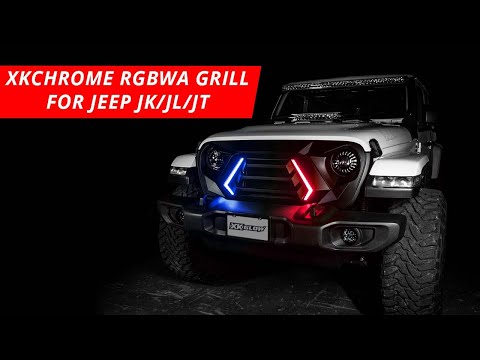 XKGLOW LED RGBWA Jeep Grill Lights | XKCHROME App-Controlled