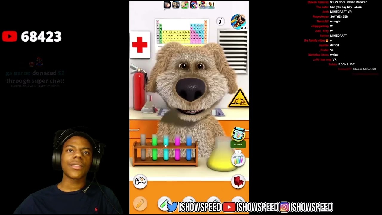 IShowSpeed tells Ben to make lean and the lean explodes.