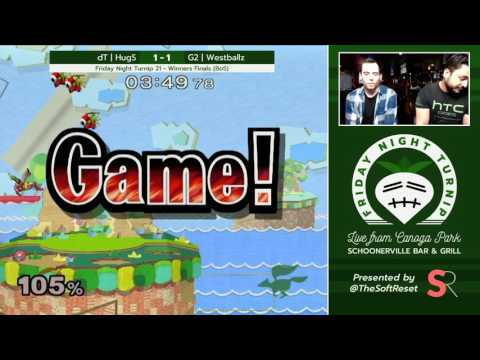 Friday Night Turnip 21 - dT | HugS (Samus) vs. G2 | Westballz (Falco) - Winners Finals - SSBM