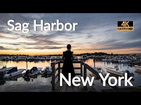 Walking Sag Harbor, New York [4K] : The Busiest Hamptons Village