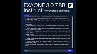 Run EXAONE 3.0 with Friendli for high inference performance!