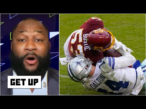 為什麼牛仔隊球員在安迪-道爾頓被撞後不去打喬恩-博斯蒂克的臉？| 起床 (Why didn't Cowboys players get in Jon Bostic's face after the Andy Dalton hit? | Get Up)