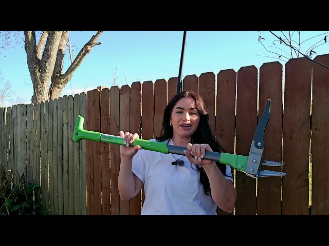 Vídeo relacionado con Hori Hori Jardín Cuchillo, Ideal Jardineria Cavando Paisajismo Escarda Herramienta, Hoja de Acero Inoxidable con Proteccion Guardamanos y Full Tang
