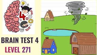 🧠 Brain Test 4 Level 271 | Keep that house safe from the tornado! | Walkthrough