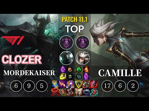 T1 Clozer Mordekaiser vs Camille Top - KR Patch 11.1