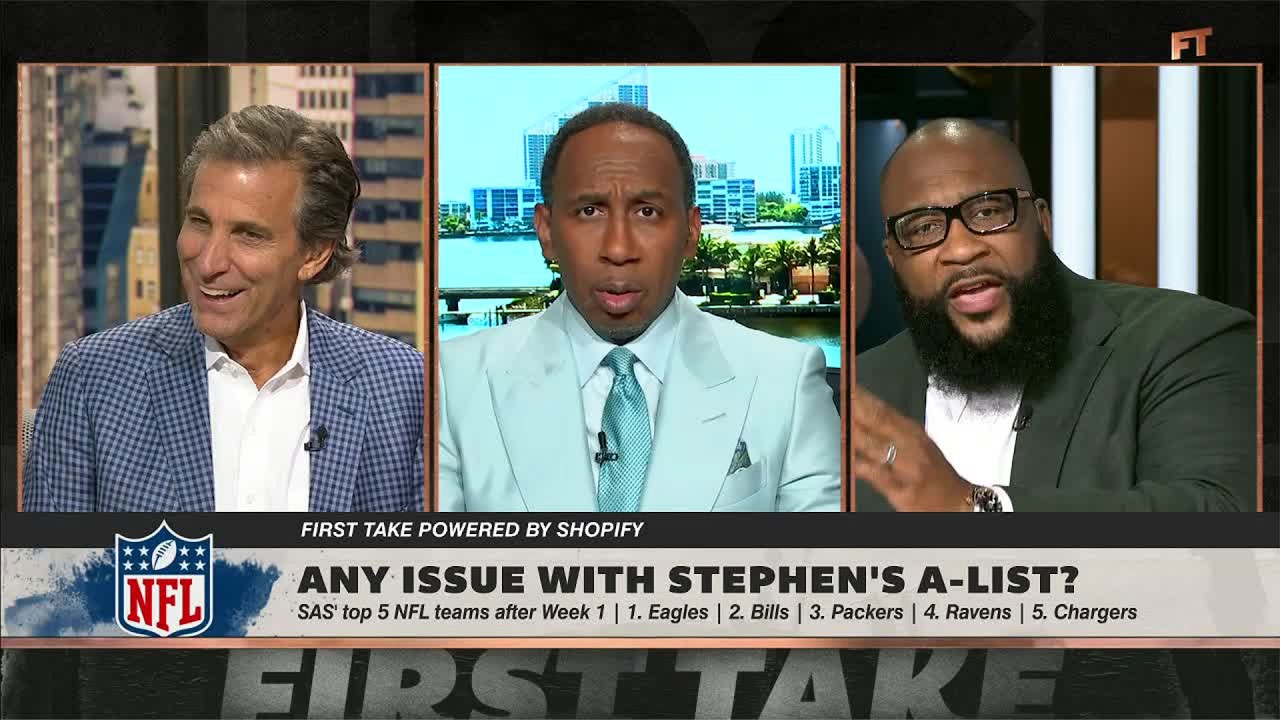 Swagu & Mad Dog PILE ONTO Stephen's A-List of the TOP 5️⃣ NFL TEAMS AFTER WEEK 1️⃣ | First Take