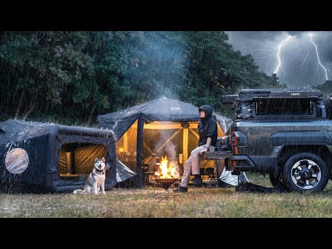 Camping im Regen ☔ Ultimatives Solo-Gadget & Zeltaufbau