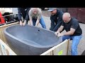 900 LB BATHTUB!!! - How did we get it UPSTAIRS???