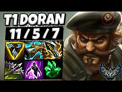 T1 Doran Gangplank vs Fiora [ TOP ] Korea Challenger Patch 25.7 ✅