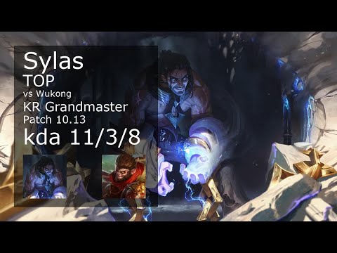 Sylas vs Wukong Top - KR Grandmaster 11/3/8 Patch 10.13 Gameplay // [롤] 사일러스 vs 오공 탑