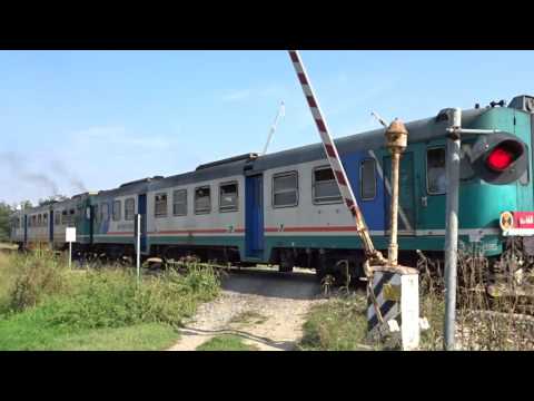 Broken railroad crossing Trenord