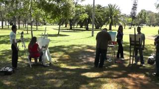 Pintura ao ar livre no Parque Ibirapuera