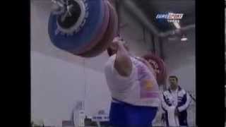 champion Andrei Chemerkin 230 easy clean & jerk warm up