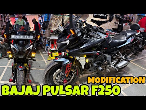 BAJAJ PULSAR F250 ko kardia unique Modified | New Wings Mirrors | Crash Guard |