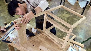 Amazing Woodworking Skills! How a Seasoned Korean Carpenter Creates an Exquisite Wooden Chair