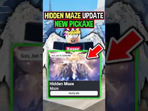 HIDDEN MAZE UPDATE For NEW PICKAXE in The Forge Roblox