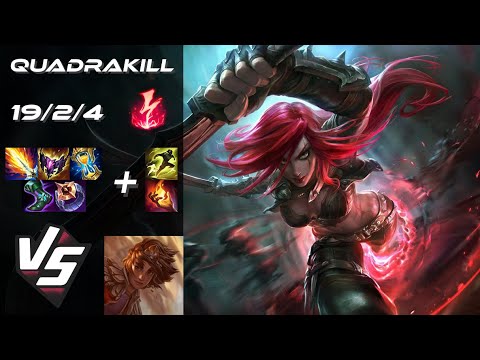 MID Katarina vs Taliyah [QUADRAKILL] - NA Challenger Patch 25.24