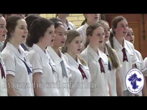 St. Monica's College's newly-commissioned college song was composed by Paul Jarman and Bonnie Nilsson and premiered to the public in St. Monica's Cathedral on St. Monica's Feast Day, 24 