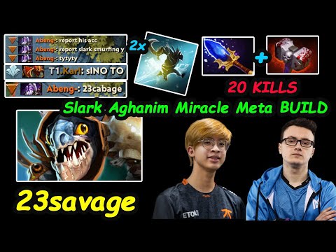 23savage Slark Beast Carry Try Nigma.Miracle META BUILD Sick play Dota 2 7.28 gameplay