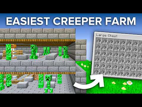 Minecraft 1.21+ Easy Creeper Farm - 1000+ Gunpowder Per Hour