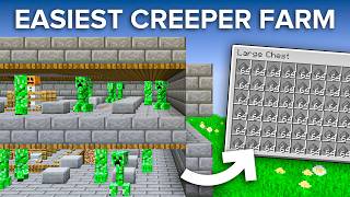 Minecraft 1.21+ Easy Creeper Farm - 1000+ Gunpowder Per Hour