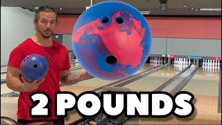 220 Average Bowler throws a TWO-POUND rubber bowling ball?!