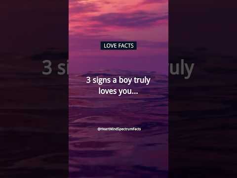 3 signs a boy TRULY LOVES you | Boys Crush Facts and Love Facts for Girls ❤️  #shorts