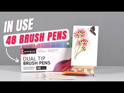 Brush Pennen Set | 48 Stuks | ARTECO®