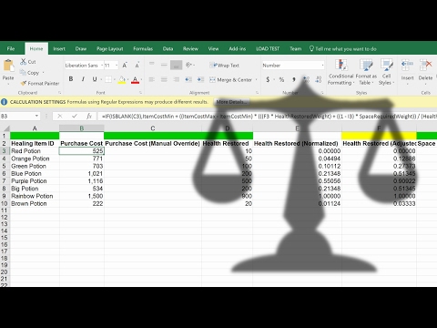 Lesson Night: Using Simple Spreadsheet Techniques to Help Balance Your Game