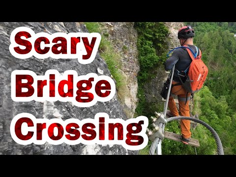 Scary and intimidating - The most wobbly Via Ferrata Bridge I ever crossed so far