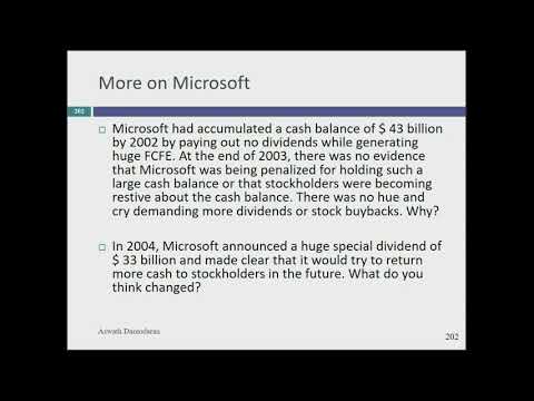 Session 23: Dividend Assessment Continued