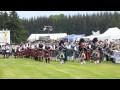 Massed Pipe Bands In The Arena At Gordon Castle