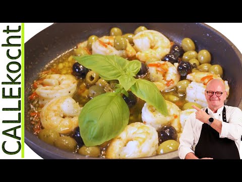 Garnelen in Knoblauchöl. Tapas wie im Urlaub. Gambas al Ajillo