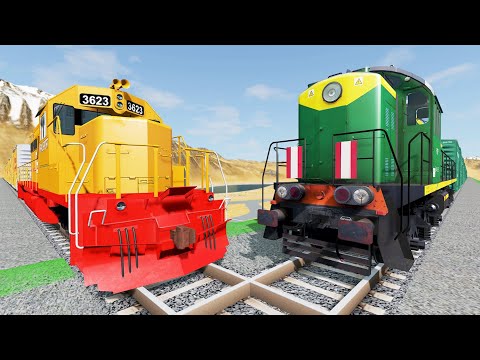 Crazy High Speed Train Crashes #3 - Beamng drive | Dancing Cars