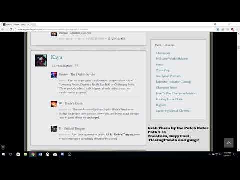 Grab Them By the Patch Notes Review Patch 7.16