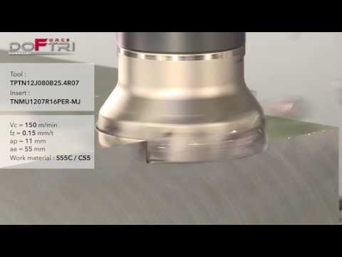 DoForceTri from Tungaloy, double-sided triangular insert performing general milling applications