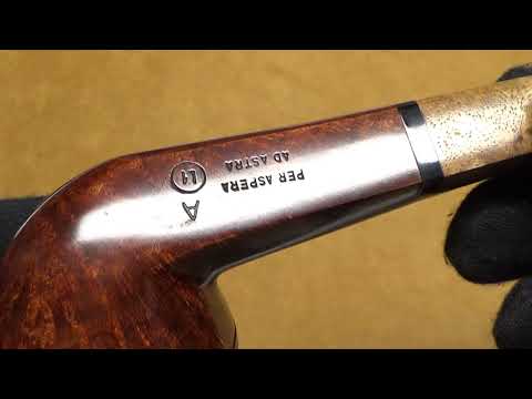 Pipa Ser Jacopo L1 - A - con inserto in amboina -  Bulldog (SJ139)