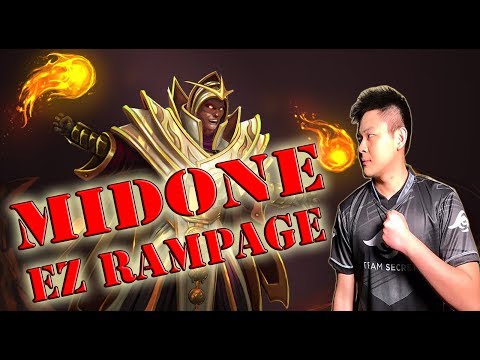 Midone Invoker Brutal Combo Wombo Dota  ez Rampage