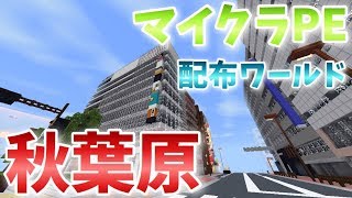 [マイクラpe]秋葉原の驚異の再現度!![配布ワールド]