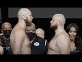 ADAM KOWNACKI & ROBERT HELENIUS INTENSE FACE OFF AT WEIGH IN