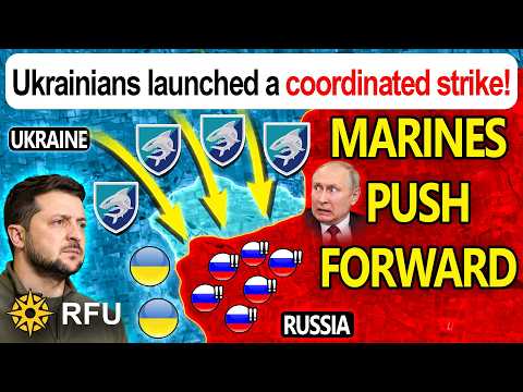 Ukrainian marines advance to protect key flanks in massive operation
