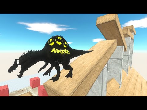 Batman Spinosaurus Seesaw Death Run - 🦖Animal Revolt Battle Simulator🦕