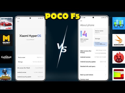 HyperOS EEA vs MIUI 14.0.8.0 For Poco F5 / Redmi Note 12 Turbo | Review & Gaming Tests