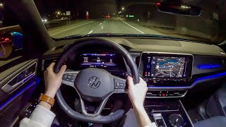 2024 Volkswagen Atlas Cross Sport SEL Premium R-Line - POV Night Drive (Binaural Audio)