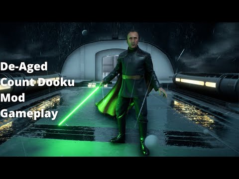 Star Wars Battlefront II - De-Aged Count Dooku (1974) Mod Gameplay
