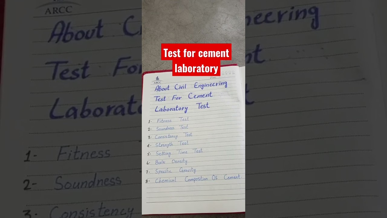 Test For Cement Laboratory #shorts #viralvideo #viral #construction #civilengineering