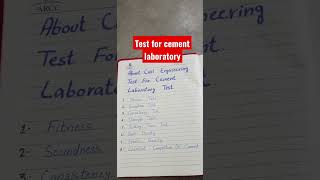 Test For Cement Laboratory #shorts #viralvideo #viral #construction #civilengineering
