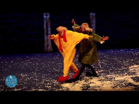 Father and son onstage in SNOWSHOW - Slava and the amazing shrinking Vanya!